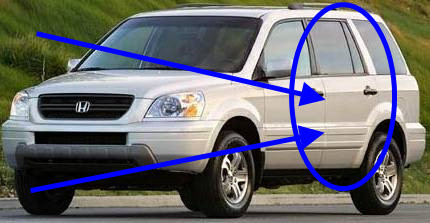 honda pilot rear door for sale